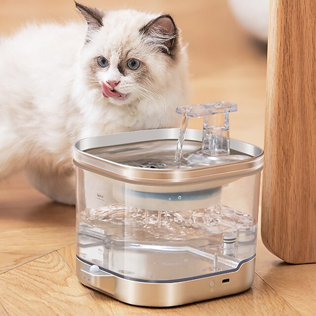  מתקן מים לחיות מחמד טעינה חכמה אלחוטית אינדוקציה לחתול מתקן מים בטמפרטורה קבועה לחתול ולכלב מתקן מים אוטומטי לא מחובר לחשמל