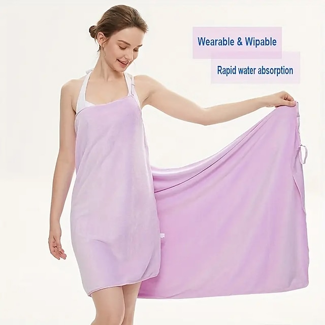  koraal fluwelen damesslinger badhanddoek kan worden veranderd om badhanddoek absorberende badjas dikke badrok gepersonaliseerde strandlaken te dragen