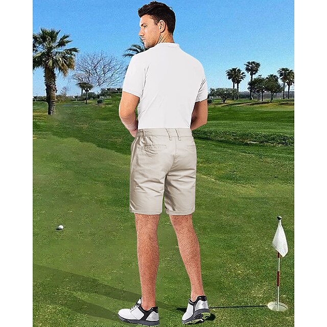 Men's Golf Shorts Breathable With Pockets Soft Shorts Bottoms Regular