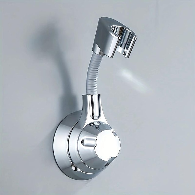  Shower Bracket, No-Punch Wall Mounted Shower Holder, 360° Rotating And Adjustable Handheld Shower Head Base, Strong Adhesive And Waterproof Bathroom Accessories