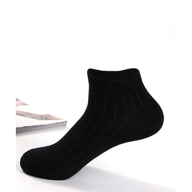  Herr 2 par Ankelstrumpor Lågt skurna strumpor Svart Vit Färg Slät Dagliga kläder Semester Helgen Medium Sommar Vår & Höst Stylish Ledigt