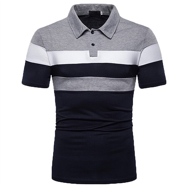 Men's Polo Shirt Golf Shirt Casual Holiday Lapel Short Sleeve Fashion