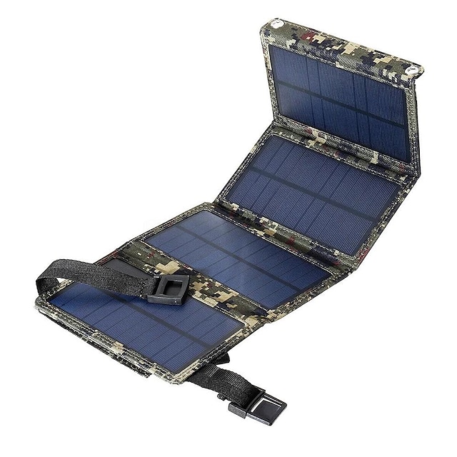  20W kannettava aurinkolaturi 5v taitettava aurinkopaneeli usb-portilla, joka on yhteensopiva matkapuhelimen digitaalisen slr-virtapankin kanssa retkeilyyn retkeilyyn