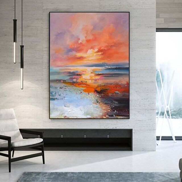 Oil painting handpainted Mural Art Abstract Knife Painting Landscape