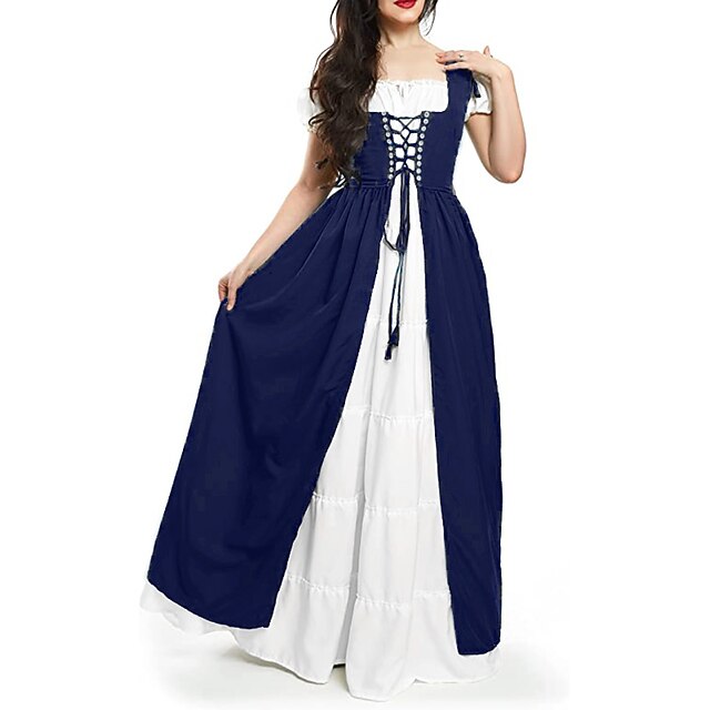 Robe Renaissance Gothique – Costume Médiéval Victorien Pour Femme, Style Paysanne