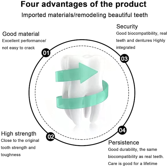 1Pack Silicone Teeth Whitening Teeth Cover Teeth Braces Simulation Denture Upper Teeth Lower