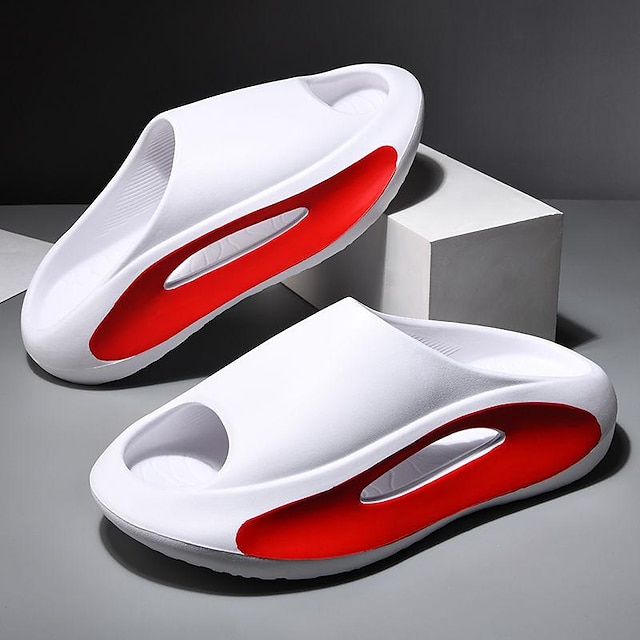  Men's Slippers Slippers Outdoor Slippers Casual Beach Outdoor Daily EVA Breathable Loafer Black / White White & Red Khaki & Yellow Color Block Summer