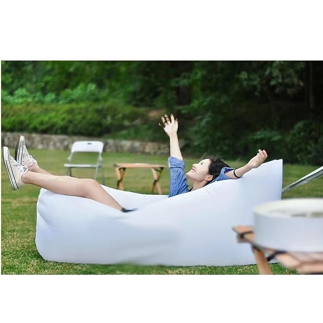  tumbona inflable, portátil, impermeable para patio trasero, junto al lago, playa, viajes, camping, picnics &amperio; festivales de música camping, sofá inflable perezoso