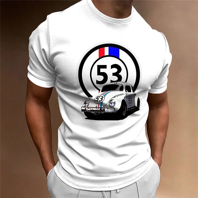 Fashionable Summer Men And Women O-neck Short-Sleeved T-shirt Car Logo 3D  Print Tees