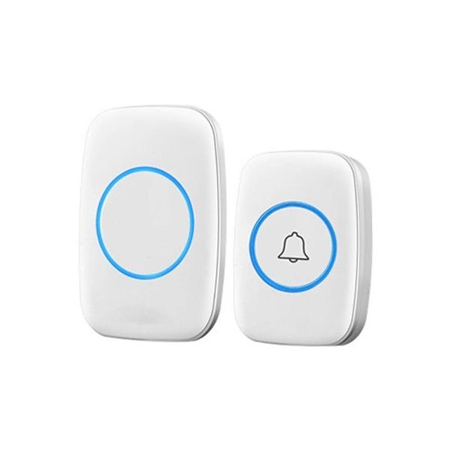  Wireless Doorbell kitPlug-in Receiverelderly pagerWaterproof Push Button with 1000 feet Operating Range 5 Volume Levels60 ChimesLED flash&CD Sound For Home/Office/Classroom Use