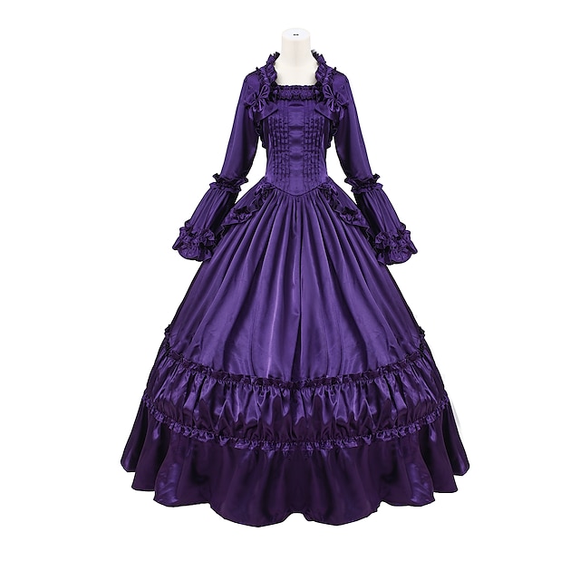  Ροκοκό Βικτοριανό 18ος αιώνας Vintage Φόρεμα Φορέματα Κοστούμι πάρτι Χορός μεταμφιεσμένων Φόρεμα χορού Μαρία Αντωνιέτα Μεγάλα Μεγέθη Γυναικεία Κοριτσίστικα Βραδινή τουαλέτα Απόκριες