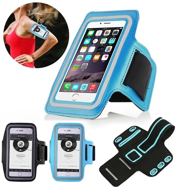  Wasserdichte universelle Brassard-Armbandtasche zum Laufen, Fitnessstudio, Sport, Handy-Armband-Taschenhalter für iPhone-Smartphone zur Hand