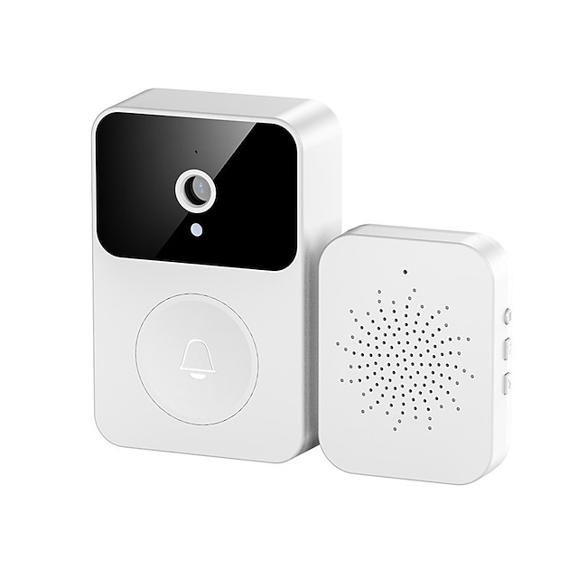  (Build-in Battery) Wireless Video Doorbell With Camera, Wide Angle Intelligent Visual WiFi Rechargeable Security Door Doorbell, 2-Way Audio, Motion Detection, HD Night Vision Only Support 2.4G Wifi