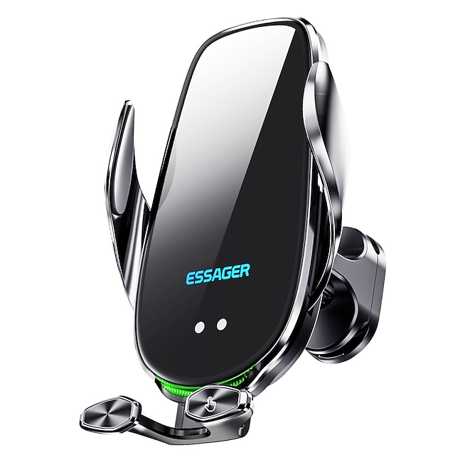  Беспроводное зарядное устройство essager qi 15 Вт, автомобильный держатель для телефона, крепление на вентиляционное отверстие автомобиля для iphone 14, 13, 12 x pro max, xiaomi, huawei, быстрая