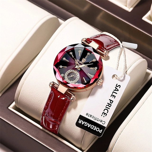  Poedagar женские часы модные алмазный циферблат кожаные кварцевые часы лучший бренд роскошные водонепроницаемые женские наручные часы