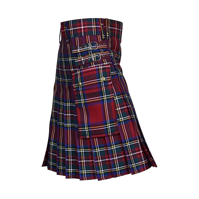 Retro Vintage Punk & Gothic Medieval Skirt Scottish Utility Kilts Men's ...