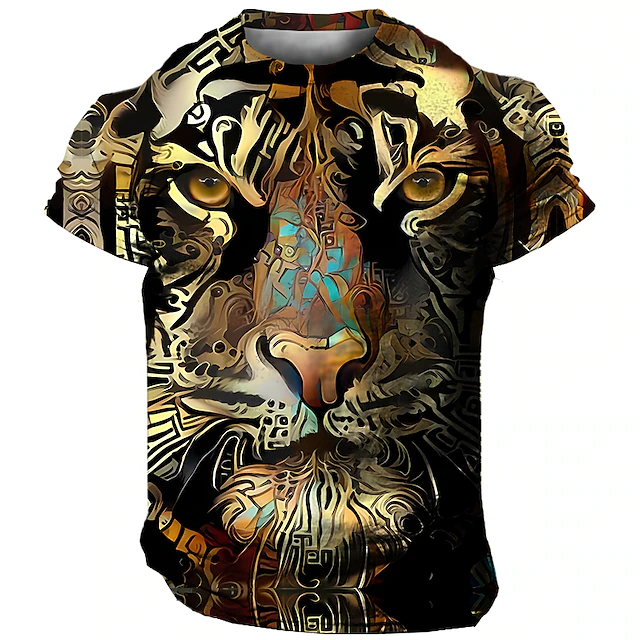 Lion Black And White Mens 3D Shirt Casual | Summer Cotton | Tee Graphic ...