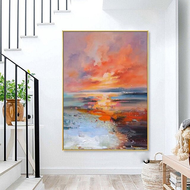 Oil painting handpainted Mural Art Abstract Knife Painting Landscape