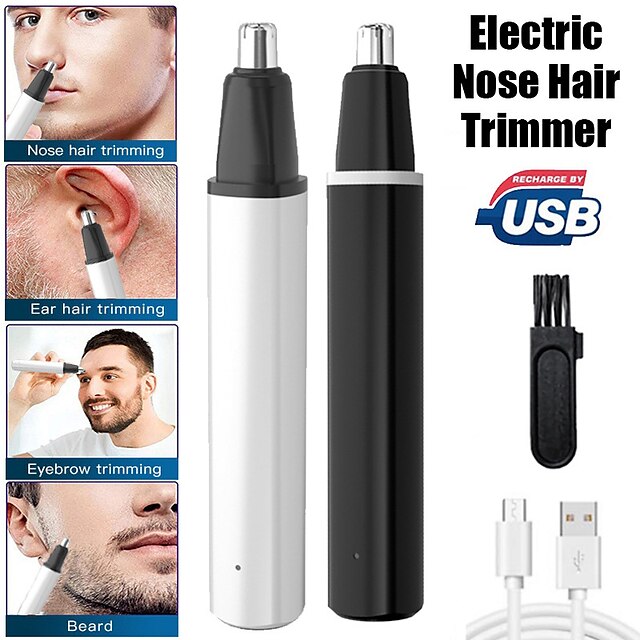  Electric Nose and Ear Hair Trimmer, Portable Easy Cleaning Ear Nose Trimmer Battery-operated Nose and Ear Hair Trimmer