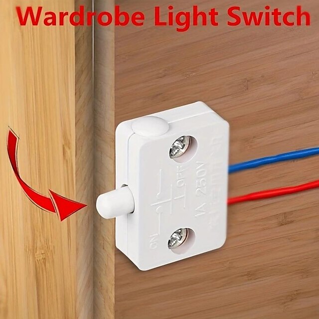  Cabinet Lamp Switch Cabinet Door Switch Wardrobe Touch Switches Drawers Open On Close Door Copper