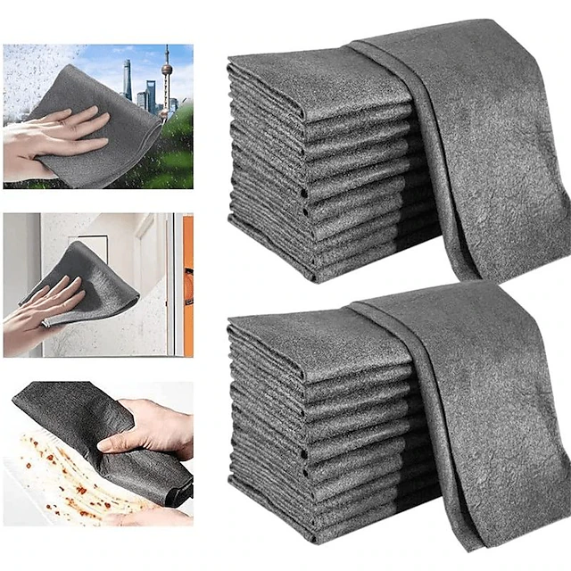Glass Rag 10pcs Magic Cloth Glass Cloth No Trace No Watermark Cleaning Cloth ...