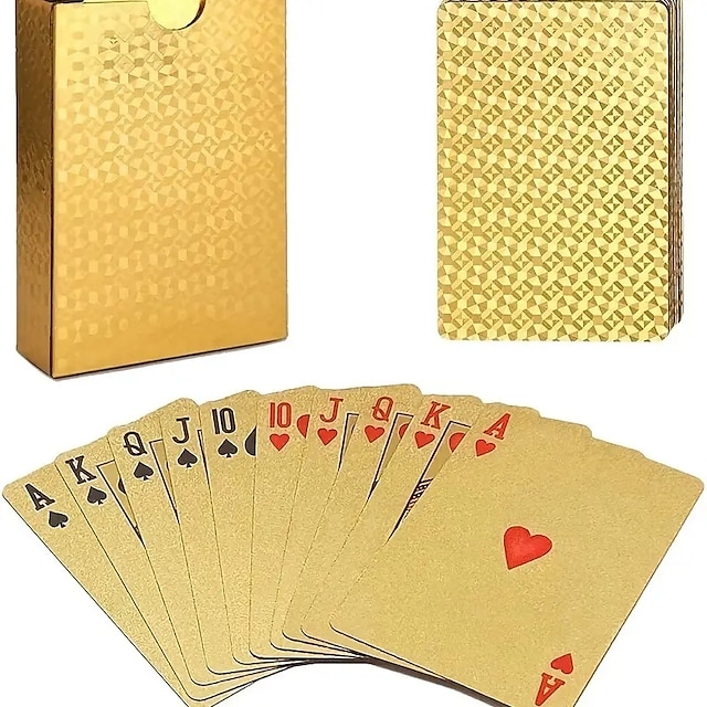  premium zwarte speelkaarten - waterdicht flexibel & coole foil decks met doos - perfect voor party games cardistry & magische trucs!