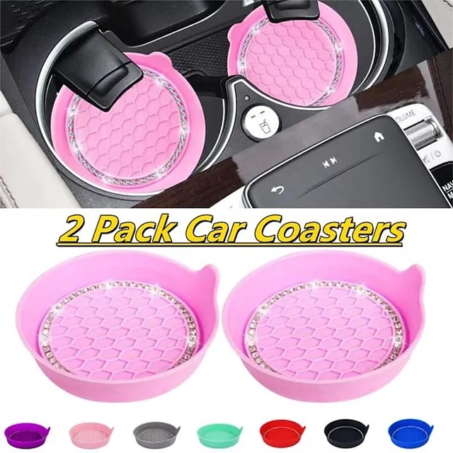  sæt med 2-pak silikone kopholdere coasterscar coasters til kopholdere universelle bil coasters