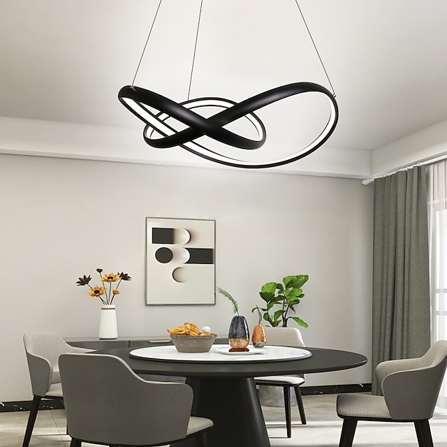  pandantiv cu led 59 cm reglabil design cerc metal acrilic finisaje pictate minimaliste lumini bucatarie sufragerie 110-240v doar reglabil cu telecomanda