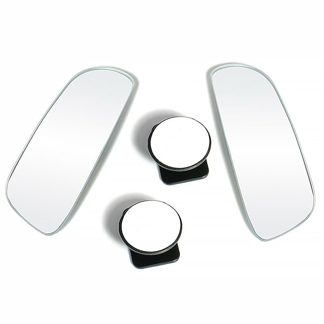  2 peças espelho reverso de grande angular ponto cego espelho retrovisor de carro espelho auxiliar de 360 graus espelho de ponto cego