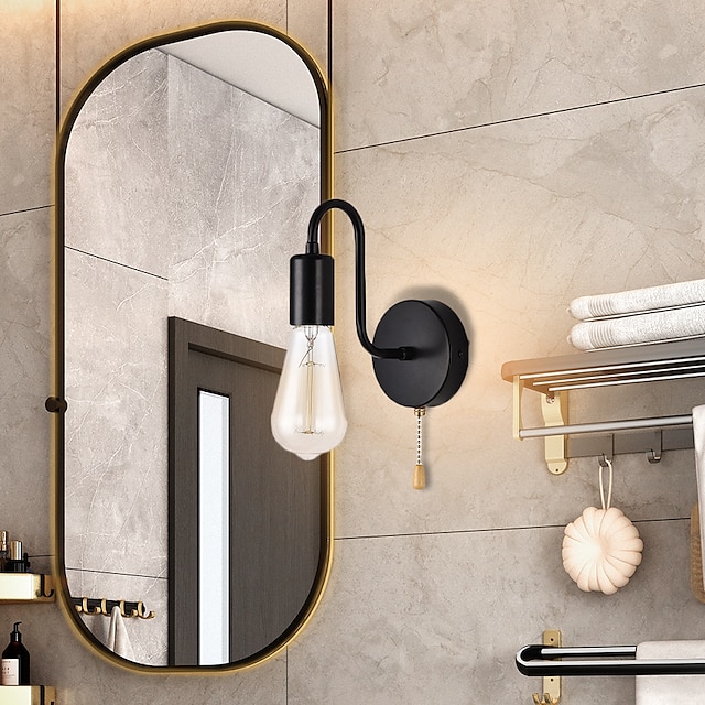  falikar lámpatest beltéri modern fürdőszoba e26 / e27 falikar folyosói lámpatest hálószoba fali világítás, led izzó nem tartozék 2db
