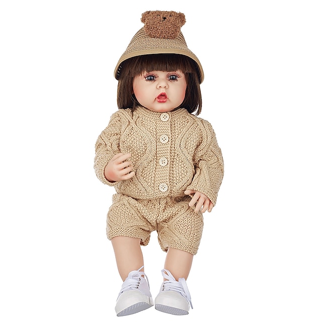  22-дюймовая кукла реборнполное тело новорожденная кукла реборн мягкая силиконовая гибкая 3d тон кожи с видимыми венами ручная кукла