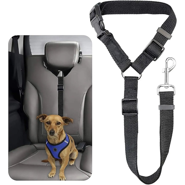  חגורת בטיחות לכלב חיות מחמד גדולה ובינונית נסיעות לכלב רכב חבל אבזם בטיחות לרכב אבזם בטיחות בחבל קבוע כלי רכיבה לרכב
