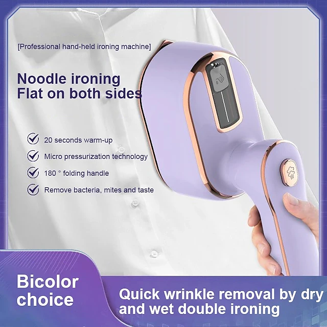 1000W High Power Garment Steamers Professional Handheld Electric Irons Clothes Dry & Wet Double Ironing Mini Travel Steam Iron 12