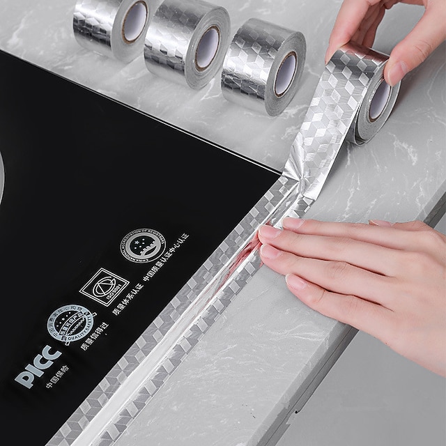  imagini de fundal cool 1 rolă bandă de etanșare autocolant de perete impermeabilă bandă pentru marginea chiuvetei bandă de etanșare bandă de etanșare accesorii de bucătărie pentru baie