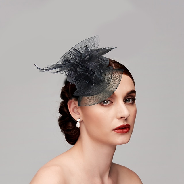  Fascinator Hüte Kopfbedeckung Netz Teeparty Pferderennen Ladies Day Melbourne Cup Handgemacht mit floralem Kopfschmuck Kopfbedeckung Kleid zum Beeindrucken Renntag Kleid