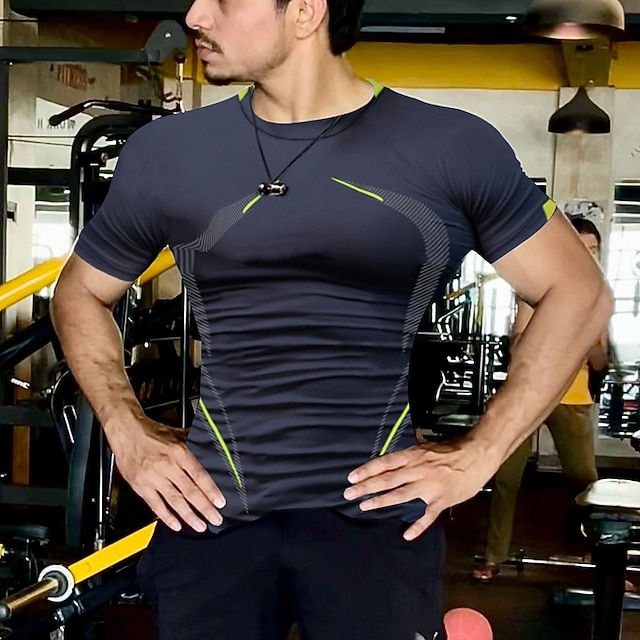 Men's Compression Shirt Running Shirt Short Sleeve Shirt Athletic