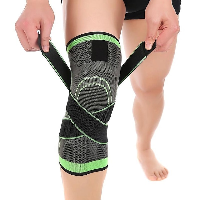  1pc Knee Sleeve - Knee Compression Pads for Men & Women - Improve Circulation & Relieve Knee Pain, Arthritis Relief, Running, Cycling & Exercise Support - Adjustable Strap Wrap