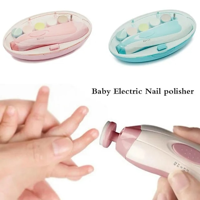  גוזם ציפורניים חשמלי לתינוק כלי לצחצח ציפורניים ערכת טיפוח לתינוק סט מניקור קל לקצץ קוצץ ציפורניים לרך הנולד