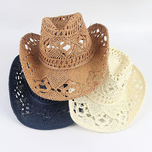  West Cowboy amerikansk 18. århundre 1800-tallet delstaten Texas Cowboyhatt Herre Dame Kostume Årgang Cosplay Ferie Feriereise Hatt Maskerade