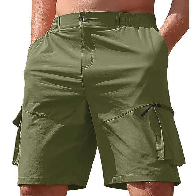 Men's Tactical Shorts Cargo Shorts Zipper Pocket Plain Comfort Breathable Outdoor Daily Going