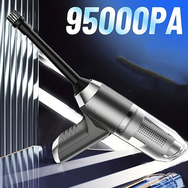 95000PA Cordless Mini Vacuum Cleaner for Car - 3-in-1 Rechargeable Air Blower, Robot Vacuum & Carpet Cleaner 10