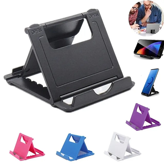  Phone Stand Tablet Stand Portable Foldable Retractable Phone Holder for Office Desk Bedside Compatible with iPad Xiaomi Samsung Galaxy Phone Accessory