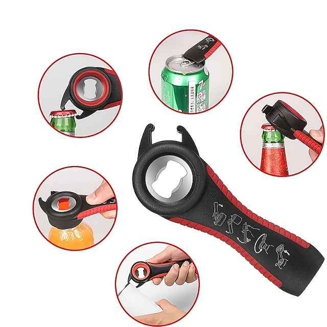 Bag Ripper Opener Jar Opener, Adjustable Jar & Bottle Opener, Adjustable Multifunctional ...