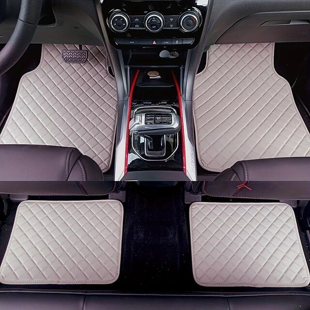 4pcs Car Floor Mats Universal Waterproof Front Rear Full Set Auto Rugs