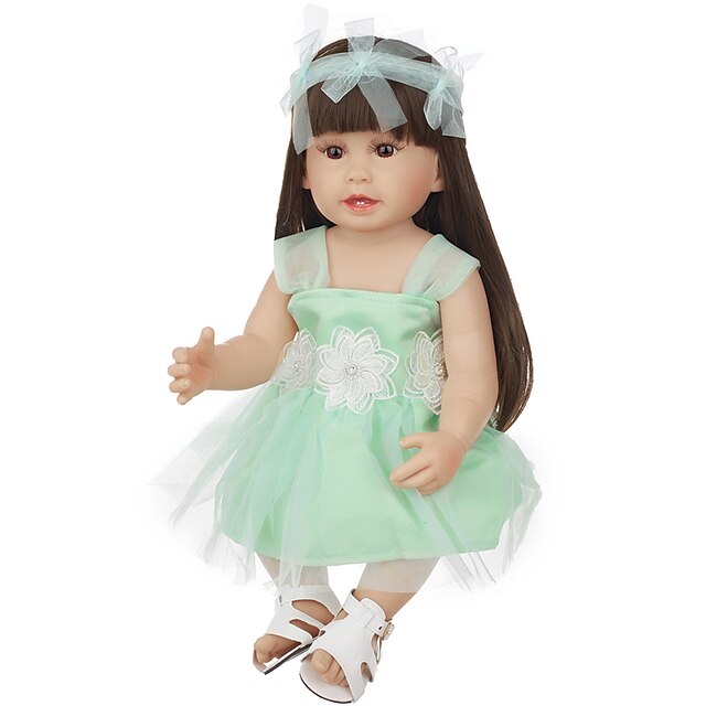  22 inch Reborn Baby DollFull Body Newborn Baby Doll Reborn Soft Silicone Flexible 3D Skin Tone with Visible Veins Hand Paint Doll