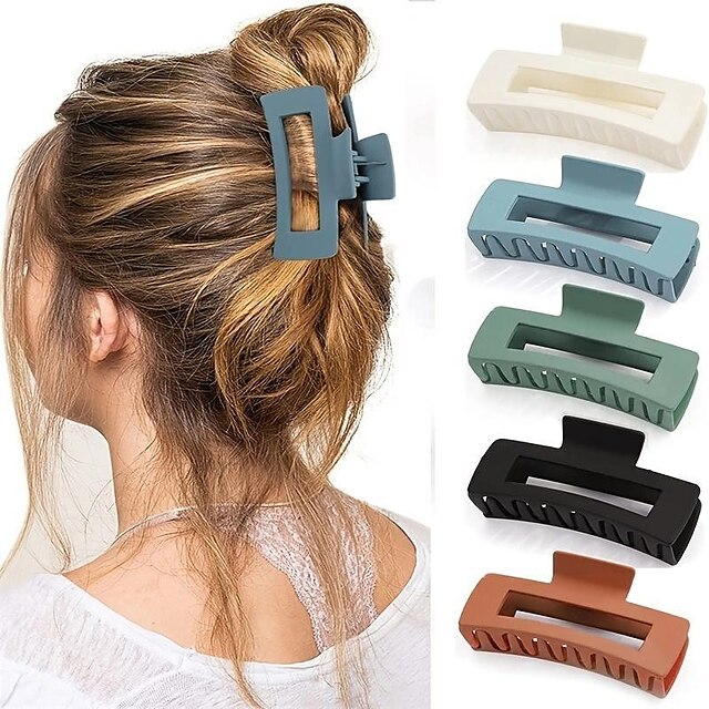  1PC Hair Claw Clips For Women - Claw Hair Clips For Thick Hair Claw Clip For Women Hair Accessories Strong Hold Girls French Design Jaw Barrettes Gift For Long Curly Hair Clamps