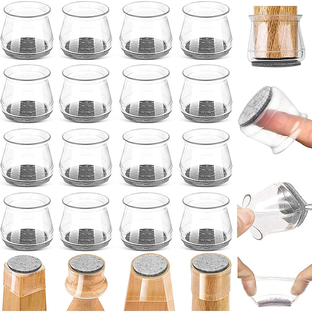 10 Pcs Chair Leg Floor Protectors Silicon Chair Leg Caps Free Moving Chair Leg Covers to Prevent Scratches and Noise 8