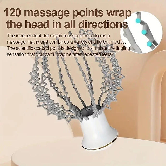 2023 New Octopus Head Massager Electric Head Massager With Claw Instrument Deep Relaxation 5297