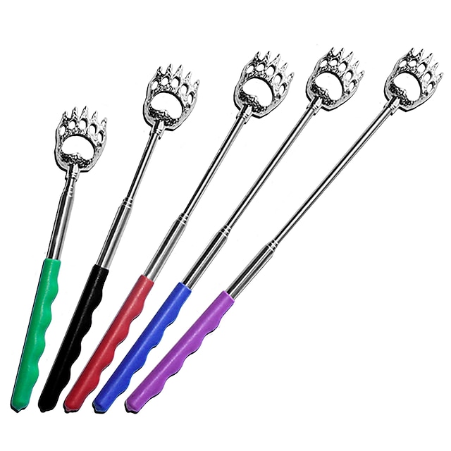  1PC Telescoping Back Scratcher - Extendable Telescope Back Scratchers - Bear Claw Metal Telescopic Backscratcher Eliminating Back Itching