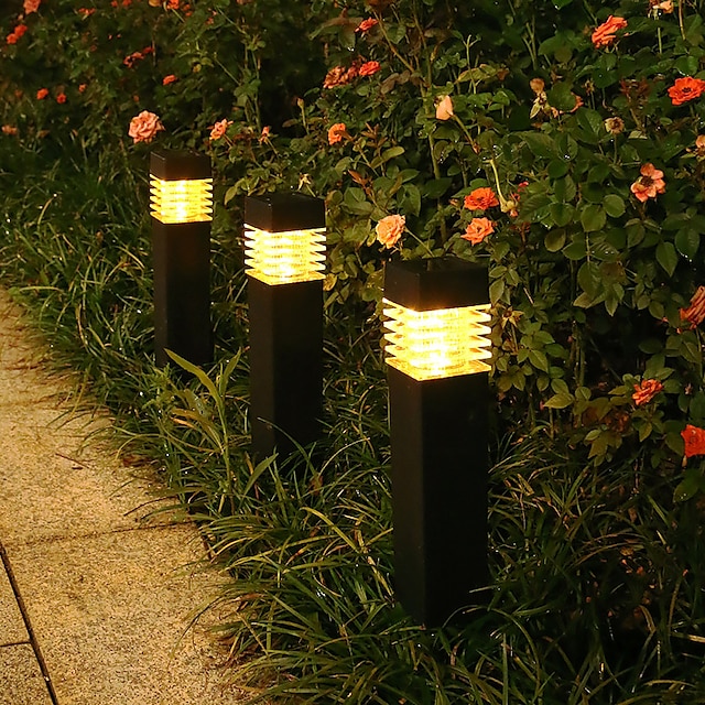  屋外 LED 芝生ランプ ip65 防水屋外ガーデンポストボラードライトコラムランプアルミ通路私道の床芝生景観照明プラグインライトヴィラヤードパスキャンプパーティー装飾